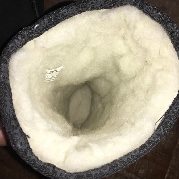 Emu Australia Bronte Tall 12" Boot Womens 8 39 Black Shearling Merino Wool Warm - Picture 7 of 10